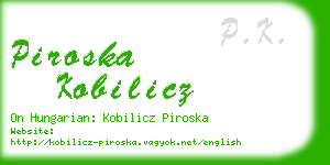 piroska kobilicz business card